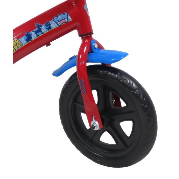 Vélo enfant 12'' Pat Patrouille pour enfant < 90 cm équipé de 2 freins, 2  stabilisateurs, plaque avant décorative + Bidon arrière ! - Cdiscount Sport