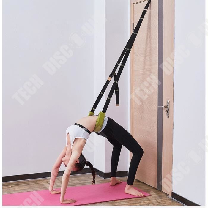 Ntcpefy – Ceinture De Yoga Et Fitness Réglable 180 Cm, En Coton Avec Anneau D Et Boucle, Bleue