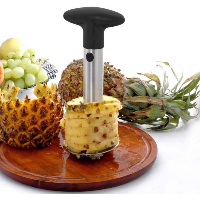 Éplucheur d'ananas en acier inoxydable, carottier, coupe-ananas