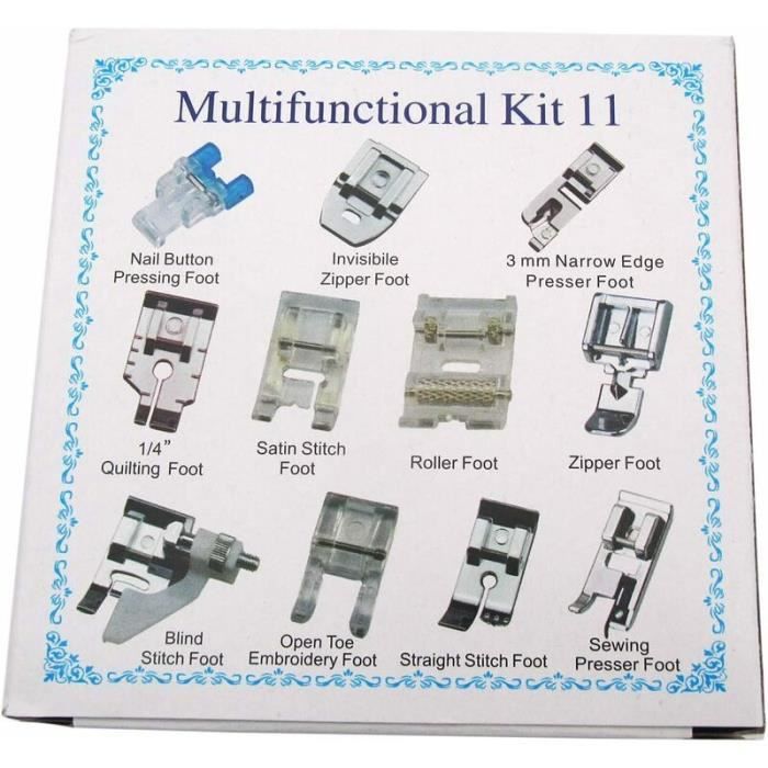 Kit de pieds-de-biche universel pour Machine à coudre