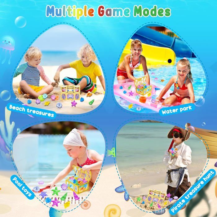 Jouet Pierres Precieuses,4cm Jouet Diamant pour Enfants,Diamant Jouets Trésor,Gemmes de Plongée Colorés,Chasse au Tresor Enfant Gemmes pour Fêtes à