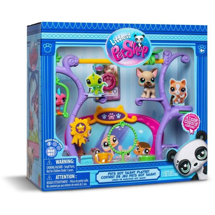 Littlest Pet Shop Coffret Mystère – 4 Figurines + 4 Charms – Dès 4 Ans