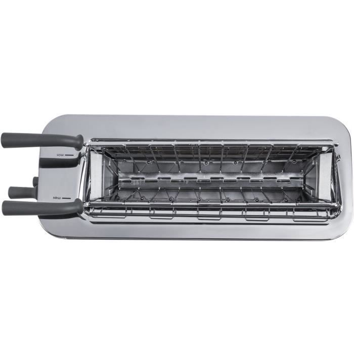 Grille pain Kenwood TTM610 - Fente ajustable 1080W - Aluminium brossé et  gris