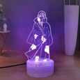 Anime Naruto 3D veilleuse, lampe de nuit LED enfant Uchiha Itachi Sasuke, lumière de décor de bureau à distance tactile, meilleur ca-0