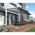 Toit de terrasse - Avancée de toit aluminium 3 x 3,05 m gris anthracite-0