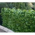 Haie végétale artificielle aspect feuilles de rosier JET7GARDEN - Vert - 1 m 50 x 3 m-0