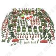 Calendrier De L'Avent Soldats Militaires Vert - Compte à Rebours Noël 2025, Figurines Acrylique 26x18 Cm