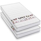 BLUE MOON Puppy Love - Lot de 2 matelas mousse 90x190. Soutien Mi-ferme. Épaisseur 10cm – Fabriqué en Belgique