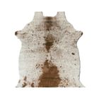 DECOWEB Tapis peau de bête - Imitation vache tachetée claire - Marron et blanc - 140 x 170 cm