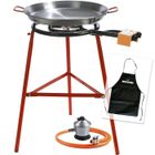 Kit poêle à paella 50cm Garcima + poêle à paella 55cm + support renforcé + régulateur et tuyau Kabra