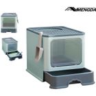 Bac à litière pour chat XXL - MENGDA - Sortie par le haut - Anti odeur - Tiroir et pelle