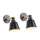 WOTTES UNI 2 Pack Moderne Applique Murale Intérieur Cage en Métal E27 Plafonnier en Métal Design Macaron Noir