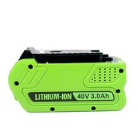 Batterie 40 V 3 Ah pour souffleur/aspirateur sans fil à vitesse variable GreenWorks 24322 40 V
