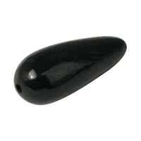 Perle en bois - Noir - Goutte - 30 x 12 mm - Ra…
