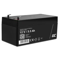 GreenCell®  Rechargeable Batterie AGM 12V 3,3Ah accumulateur au Gel Plomb Cycles sans Entretien VRLA Battery étanche Résistantes