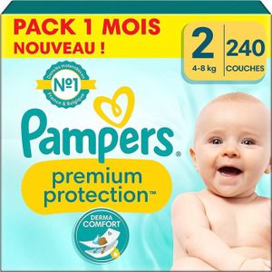 COUCHE Pampers Couches Premium Protection Taille 2 (4-8 k