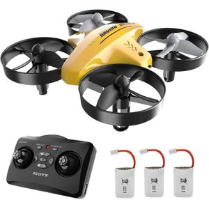 Mini Drone ATOYX Avec LEDs – Pour Enfants Et Débutants – 2 Batteries – Vol Intérieur/extérieur – Rouge