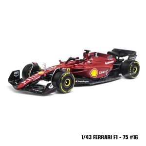 VÉHICULE CIRCUIT 2022 F1-75 N ° 16 - Bburago Modèle de voiture F1 Red Bull Racing, 1:1, Peinture spéciale, Formule 1, Alliage