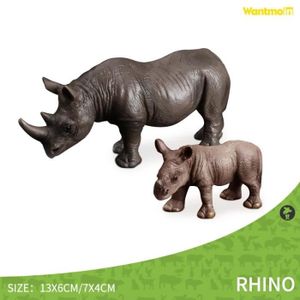 FIGURINE - PERSONNAGE Rhinocéros - Figurines de Collection d'animaux sau
