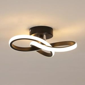 PLAFONNIER Plafonnier LED Moderne 20W 4500K Lampe de Plafond Noir pour Chambre Salon Couloir Cuisine - Taille: 25*25*10 cm