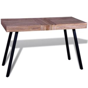 TABLE À MANGER SEULE Table en bois de teck recyclé - KAI - Dimensions 1