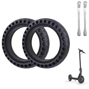 2Pcs Pneus Pleins Increvables pour Trottinette Electrique Xiaomi M365 / M365 Pro / 8,5 Pouces Antidérapant avec 2 Leviers