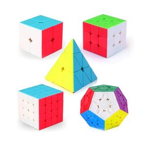 JEU MAGIE Speed Cube Set, Cube de Vitesse 2x2 3x3 4x4 Pyrami