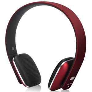 CASQUE - ÉCOUTEURS Casque Bluetooth Sans Fil Audio Rouge Léger - Augu