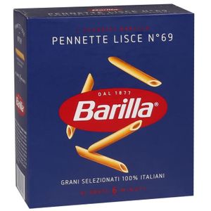 PENNE TORTI & AUTRES BARILLA Pennette Lisce - Pâtes italiennes en forme de petits tubes, penne 500g