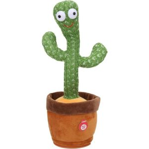 rechargeable chantant 120 chansons jouet éducatif amusant pour la petite enfance KUANPEY Jouet en peluche cactus multifonctionnel lumineux parlant et danse