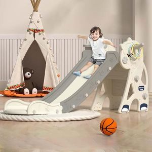 TOBOGGAN Toboggan Licorne MAGICFOX - Glisse de 150cm avec panier de basket - Jeu intérieur/extérieur Enfant dès 2 ans