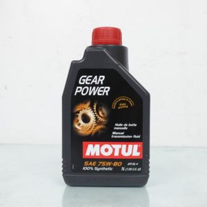 HUILE MOTEUR Bidon d'huile Motul GEAR POWER 75W-80 100% Synthétique 1L pour boites de vitesse