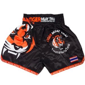 SHORT Black Mma Tiger Muay Thai, Short Respirant Pour En