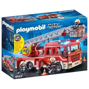 VOITURE - CAMION Playmobil - Camion de pompiers avec échelle pivota