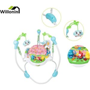 YOUPALA - TROTTEUR Jumperoo jouet pour bébé 0-3 ans Willonin® Hauteur réglables, Fonction lumière et musique, Siège pivotant à 360°