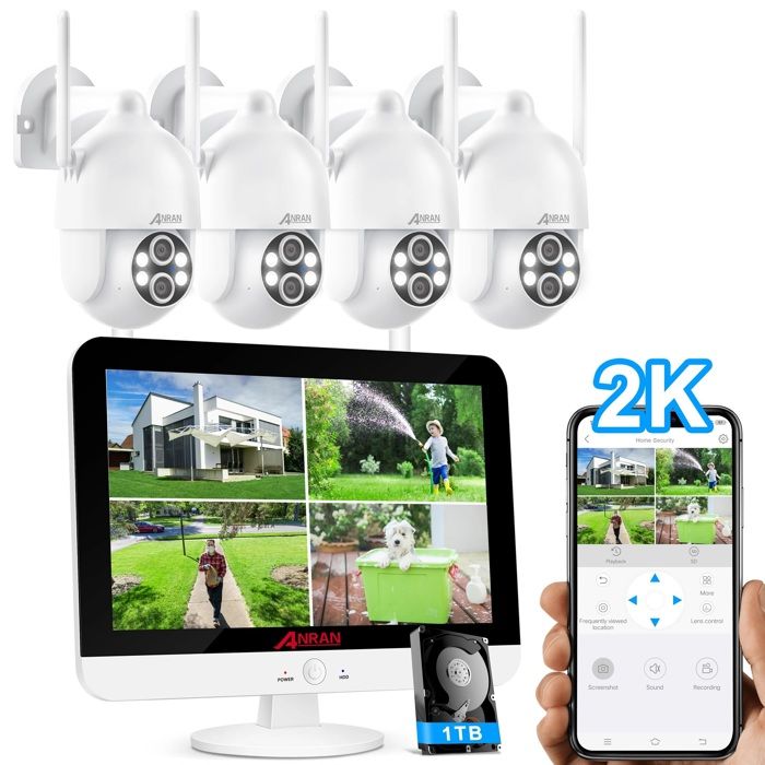 Kit de Vidéosurveillance numérique sans fil 200m idéal comme BabyPhone