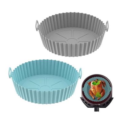 2 Pièces Panier En Silicone Réutilisable, Air Fryer Silicone Pot, Air