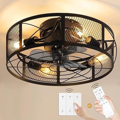 Ventilateur De Plafond Extérieur Avec Lumière – 20 Pouces, IP65, Télécommande, 6 Vitesses – Pour Terrasse, Pergola, Intérieur - 12