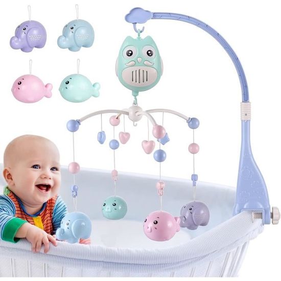 Mobile Musical Berceau Bébé, Rotatif À 360 °Mobile Musical Bébé Lit