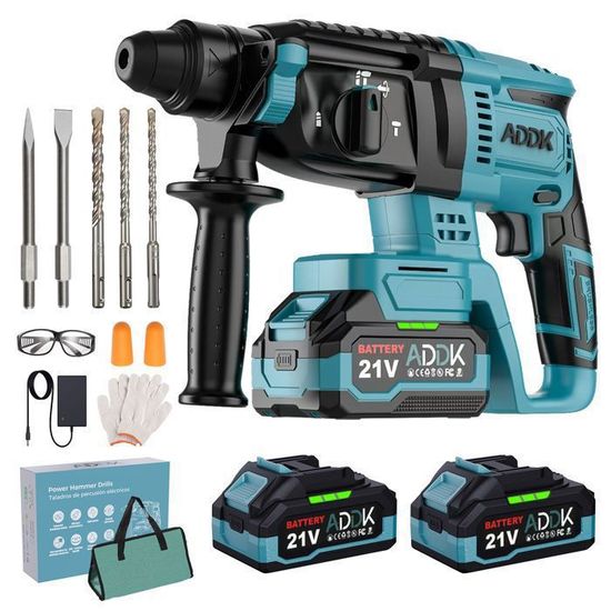 Perceuse-Visseuse Sans Fil 21V - 35Nm Avec 2 Batteries 1500mAh | 3 Fonctions : Vissage, Perçage, Percussion