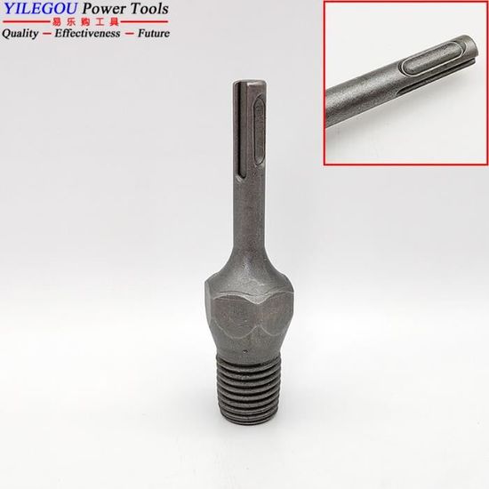 Adaptateur SDS-Plus Vers 1-1/4"-7 UNC - Acier Trempé, Pour Carotteuse, Forage Béton, Connexion Sûre - 9