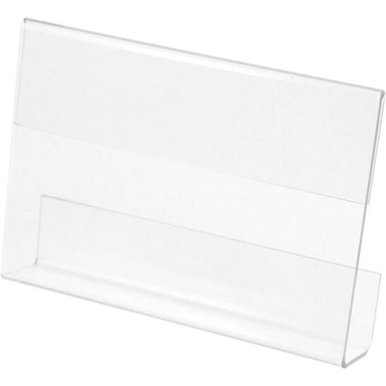 6 Porte-cartes De Visite Transparents - Support Stable Avec Ruban Adhésif, Pour Bureau Ou Exposition