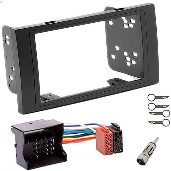 Kit de montaje de radio de 2 din con soportes para Ford Focus Mondeo s-Max c -Max Galaxy kuga Silver