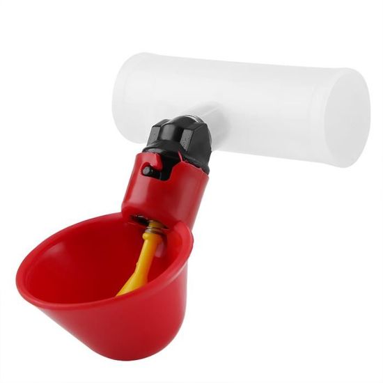12 Abreuvoirs Automatiques Pour Volaille - Gobelets Réglables Pour Poules, Pigeons, Oiseaux - Rouge ABS