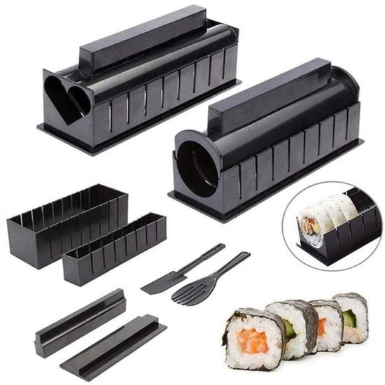 10 Pièces-Ensemble Faire Sushi Bricolage Kit De Fabrication De Sushi Fabricant De Sushi Rouleau Moule Cuisine Sushi Outils Outil,585