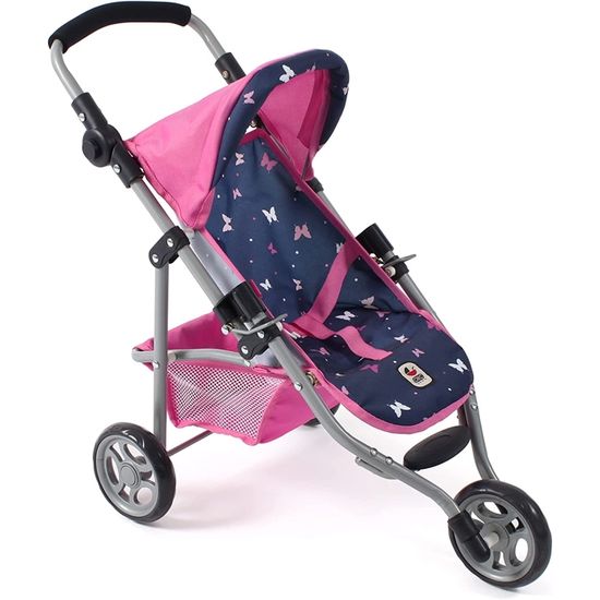 Mini Poussette Pour Poupée Bayer Chic 2000 601 50 - Jeans Blue, Pliable
