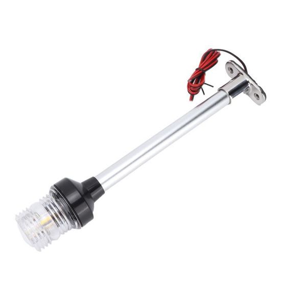 Feu De Navigation LED Marine 12 Pouces - Acier Inox 316, Lumière Blanche 2 NM, IP66, Pour Bateaux <12 M