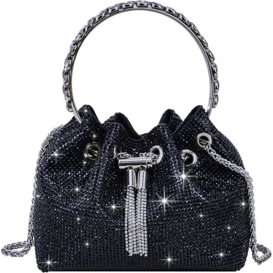 Sac à Main Soirée Marron Brodé De Paillettes Et Perles - Dimensions 25x10x4.5 Cm - Neuf Sans étiquette