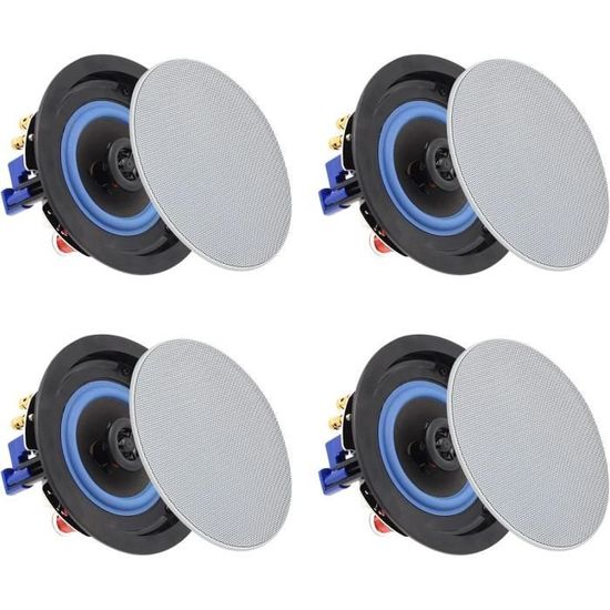 Haut-parleurs De Plafond Ronds 2 Voies De 8 Pouces 180 W Avec Tweeter