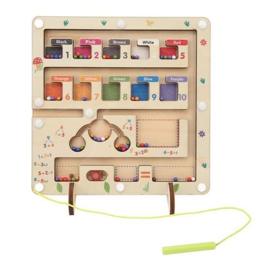 Labyrinthe Magnétique Bois 2 En 1 Pour Enfants - Alphabet Et Comptage, Jouet éducatif Montessori 3-5 Ans
